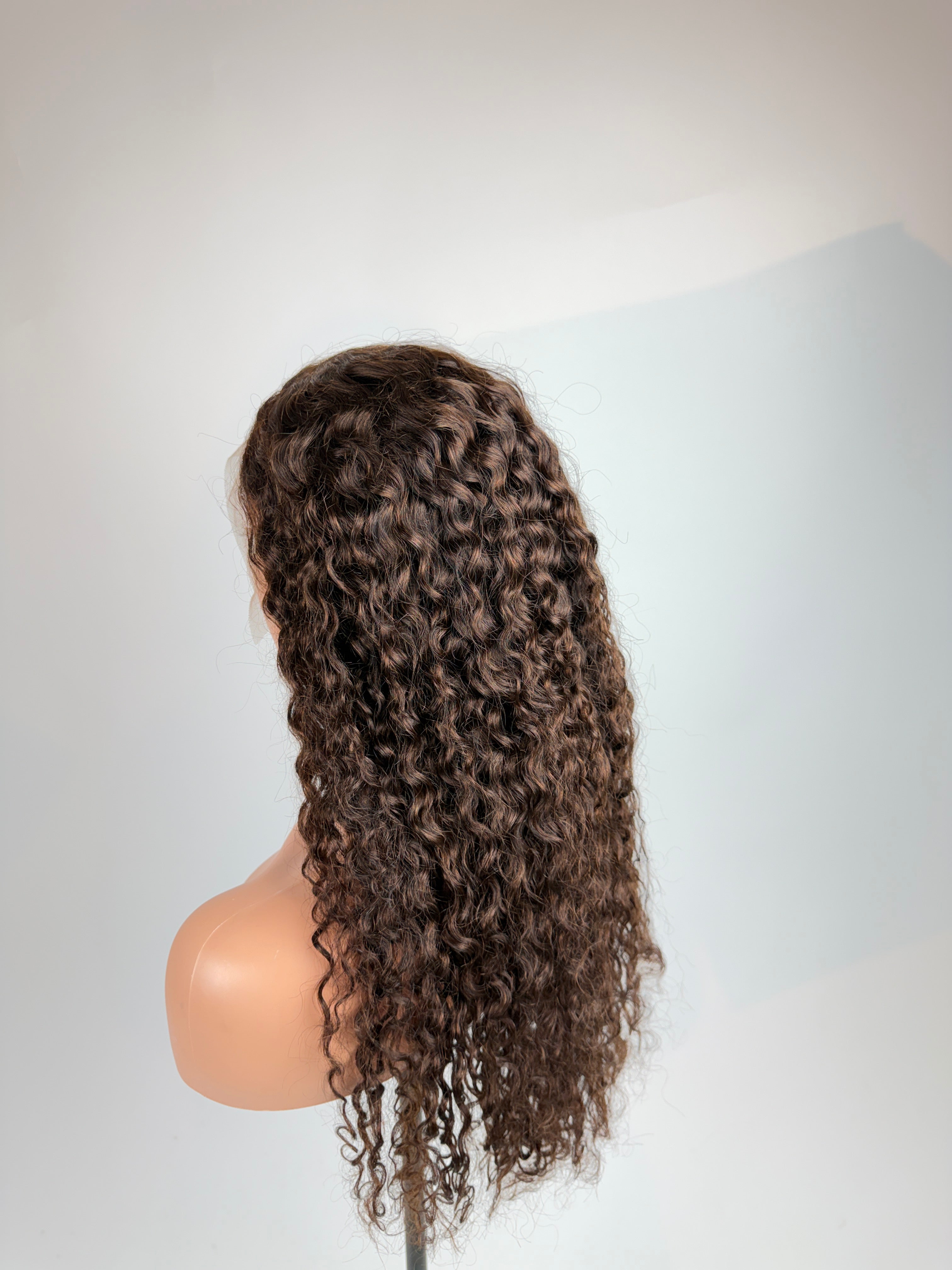 13x4 Chocolate Brown Water Wave Frontal Wig